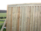 A privacy screen under construction which will give your garden added privacy